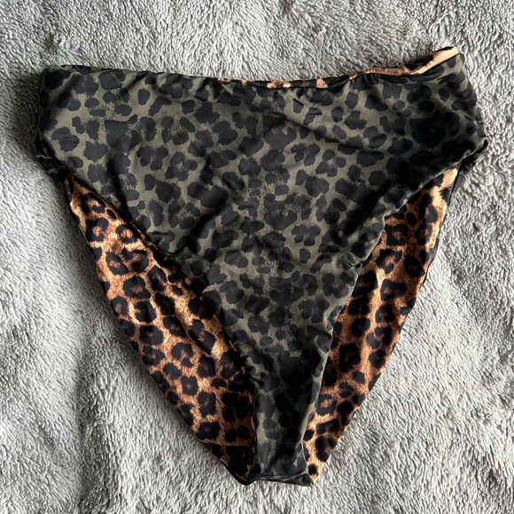 Good American Good Waist Reversible Leopard Swim Bottoms - Picture 8 of 16